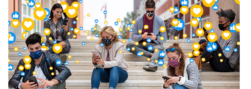 Separador redes sociales en pandemia