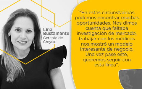 Para Lina Bustamante, gerente de Creyex, este tipo de situaciones traen nuevas oportunidades; hay que investigar y entender las necesidades del mercado.