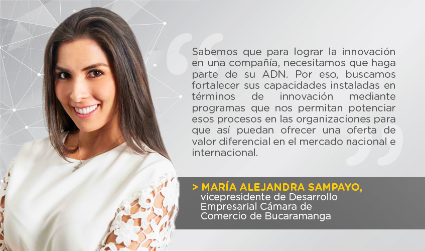 Según María Alejandra Sampayo, vicepresidente de Desarrollo Empresarial de la CCB, para que la innovación se desarrolle en una compañía, debe hacer parte de su ADN.