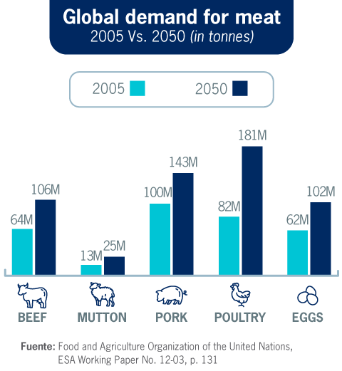 Global demand for meat