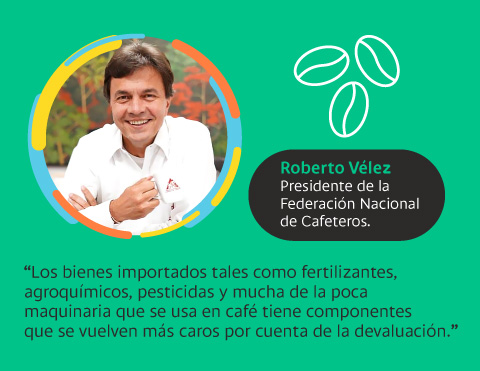 Roberto Vélez, presidente de la Federación Nacional de Cafeteros..