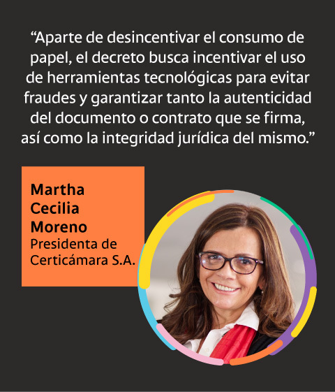 Testimonio de Martha Cecilia Moreno, presidenta de Certicámara