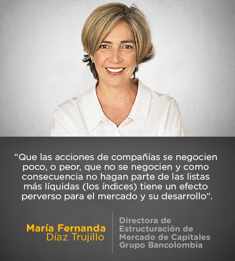 Frase de María Fernanda Díaz Trujillo, Director Estructuración Mercado de Capitales Grupo Bancolombia