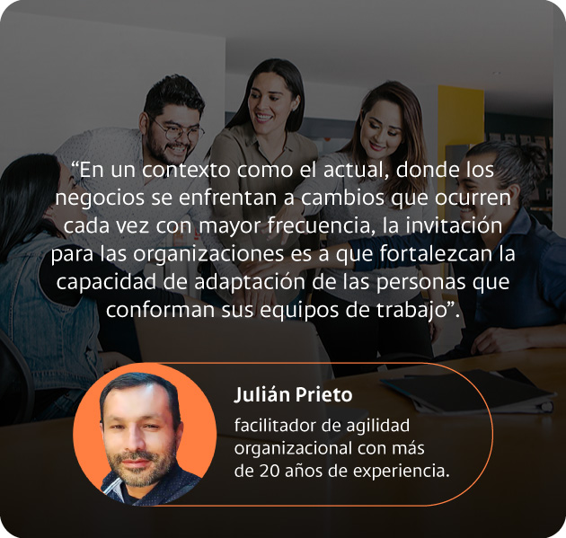 Julián Prieto, facilitador de agilidad organizacional con más de 20 años de experiencia.