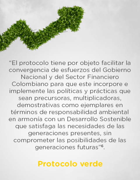 El protocolo verde facilita la convergencia de esfuerzos entre el Gobierno y Asobancaria para implementar buenas políticas y prácticas de responsabilidad ambiental.
