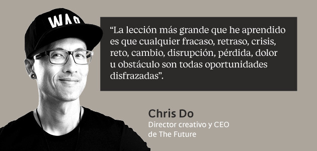 Frase de Chris Do sobre su mayor aprendizaje en la vida gracias al fracaso en EXMA 2021.