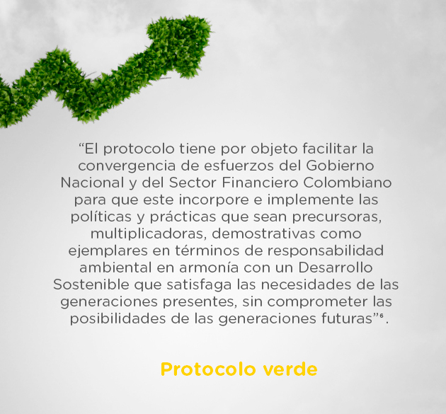 El protocolo verde facilita la convergencia de esfuerzos entre el Gobierno y Asobancaria para implementar buenas políticas y prácticas de responsabilidad ambiental.